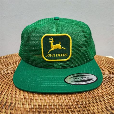 Vintage Style Custom John Deere Green Full Mesh Embroidered Logo Patch ...