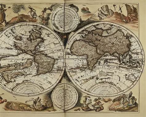 highly detailed ancient map of the world, flat earth | Stable Diffusion