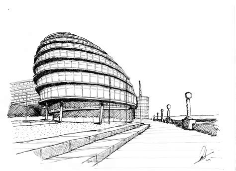 London City Hall - Norman Foster | Dibujo arquitectonico, Diseño ...