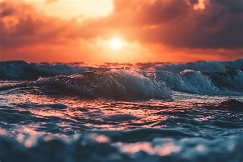 Wallpaper Sea, 4k, HD wallpaper, Ocean, Water, sunset, sunrise, sun ...