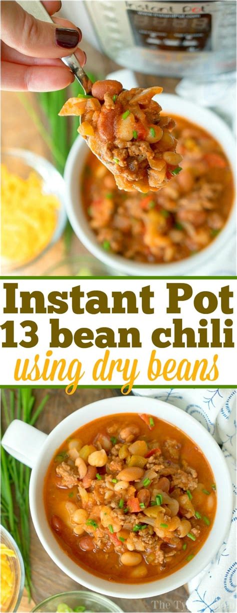 Instant Pot Chili with Dry Beans - Pressure Cooker Recipe