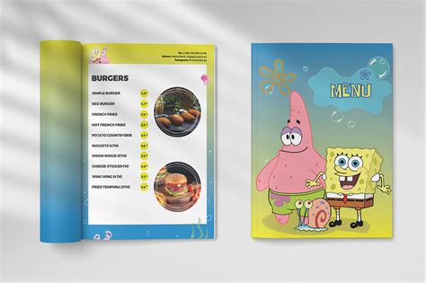 Menu Design for Krusty Krab restaurant :: Behance