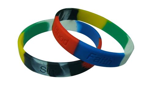Debossed silicone wristbands | Lanyard Planet