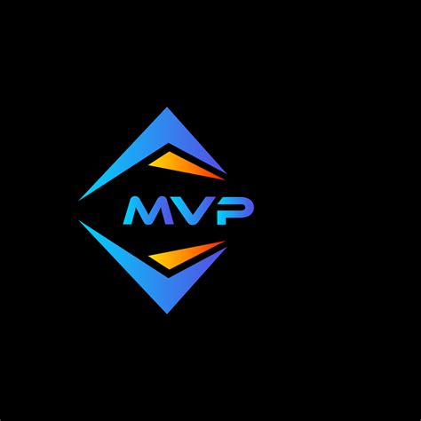 MVP abstract technology logo design on Black background. MVP creative ...