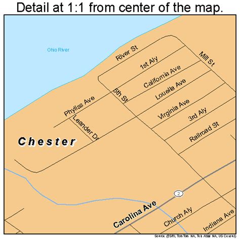 Chester West Virginia Street Map 5415076