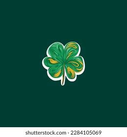 Lucky Leaf Logo Green Clover Symbolizes Stock Vector (Royalty Free ...