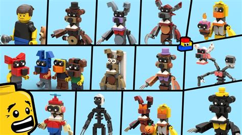 FNAF 4: How to make LEGO minifigures of every character (Five Nights at Freddy's 4) - YouTube