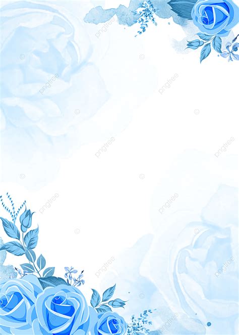 Borda Floral Azul Png - img-weed