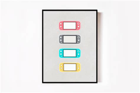 Nintendo Switch Multi color Wall Art Gift for Him Gamer Gift | Etsy