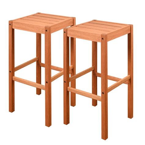 Amazonia Eden Wood Outdoor Bar Stool (2-Pack)-BT 2_541 - The Home Depot