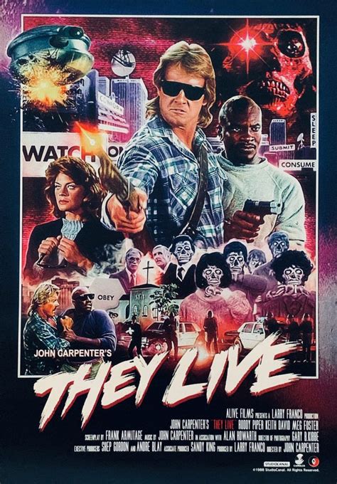 Original They Live Movie Poster - Vintage Movie Poster - John Carpenter | They live movie, Movie ...