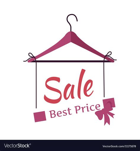 Best price sale banner fashionable clothes Vector Image