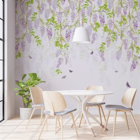 Whispering Wisteria Lavender Mural | Dunelm