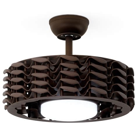 Oceano Bladeless Ceiling Fan, 6 Speeds with LED Light - 23 Inch - TodaysFans Ceiling Fan ...