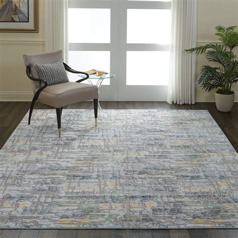 Nourison Urban Chic Grey Multicolor Abstract Area Rug, 9' x 12' - Walmart.com - Walmart.com