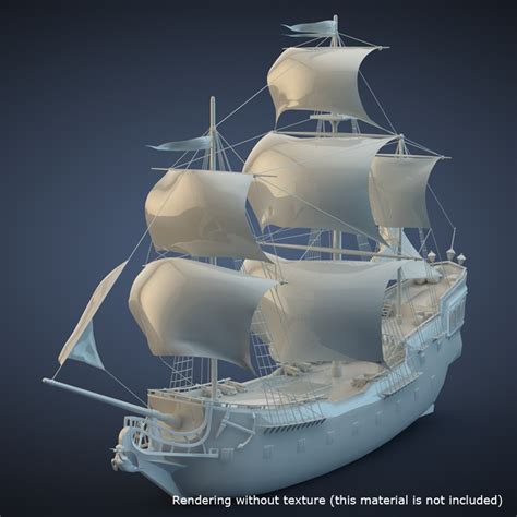 Sailing Galleon Pirate 3d Model