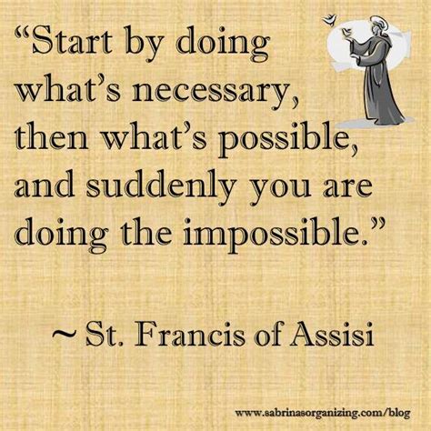 Francis Of Assisi Quotes Impossible. QuotesGram