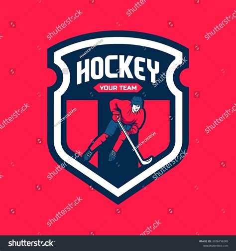 Hockey Logo Vector Emblem Designs Template Stock Vector (Royalty Free ...