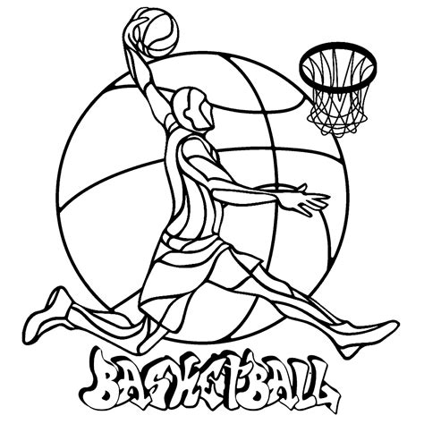 Basketball - Sports Coloring Pages for Kids