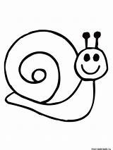 Simple Snail coloring Page sketch template
