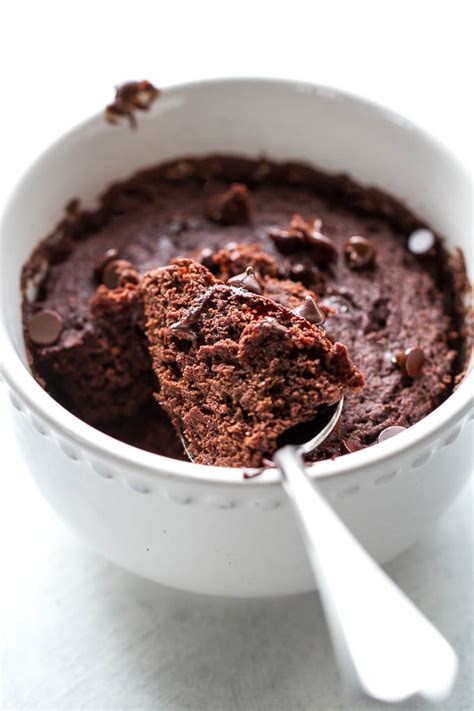 Fudgy Two Minute Mug Brownie | running with spoons