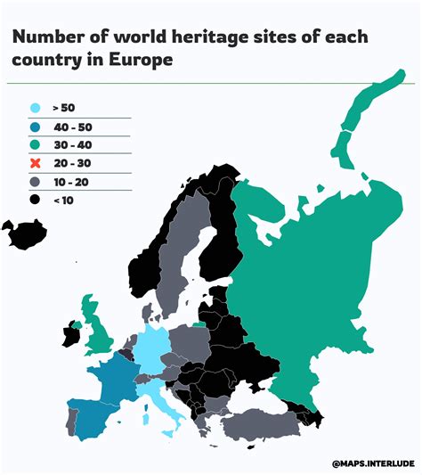 World heritage sites in Europe : MapPorn