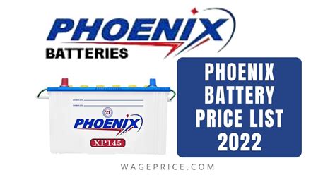 Phoenix Battery Price List 2024 in Pakistan