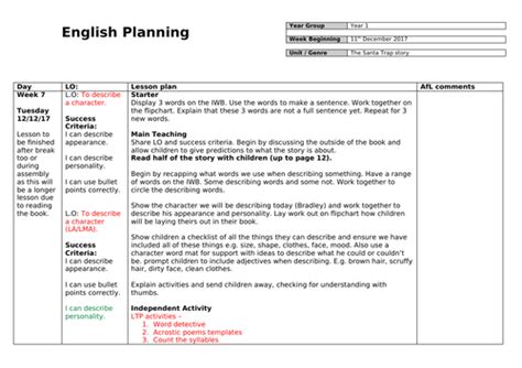 The Santa Trap book Year 1 planning | Teaching Resources