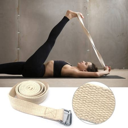 Sangle de stretching de yoga en coton Sangle d'exercices de conditionnement physique Sangle de ...