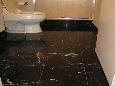 Black Marble Bathroom Floor Polishing - Black marble polishing