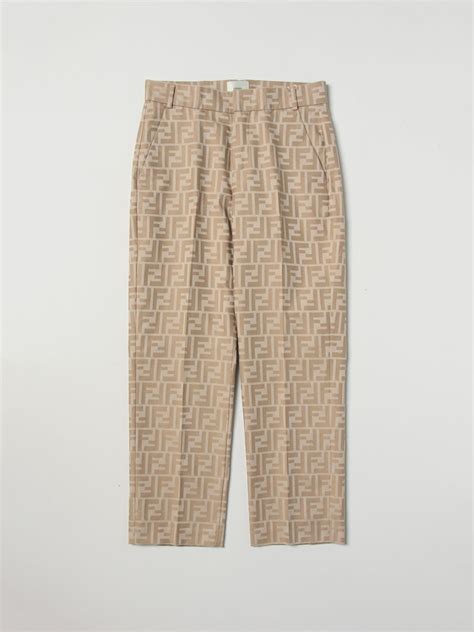 Fendi Pants Kids Kids Color Beige | ModeSens