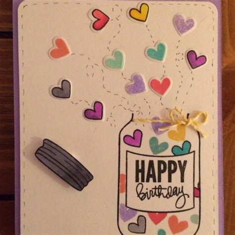 DIY birthday card ideas hearts fly out glass | Creative birthday cards, Grandma birthday card ...