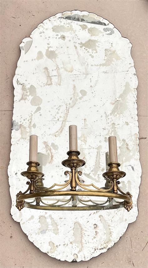 19th Century, Venetian Mirror and Bronze Sconces at 1stDibs