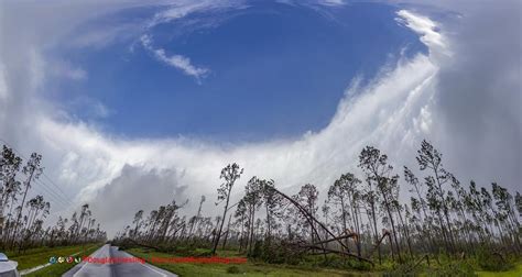 Eye of Hurricane Michael, just west of Mexico Beach, FL 10/10/2018 : TropicalWeather