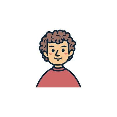 Curly Hair Boy Vector Art, Icons, and Graphics for Free Download