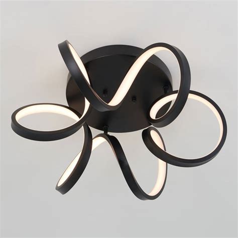 Swirl Ribbon LED Ceiling Light Black | Artika