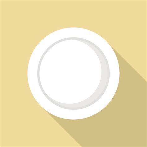 Plate icon, flat style 15232005 Vector Art at Vecteezy