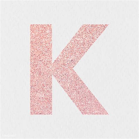 Glitter capital letter K sticker vector | free image by rawpixel.com ...