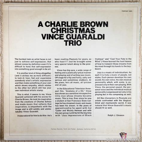 Vince Guaraldi Trio ‎– A Charlie Brown Christmas (1978) Vinyl, LP ...