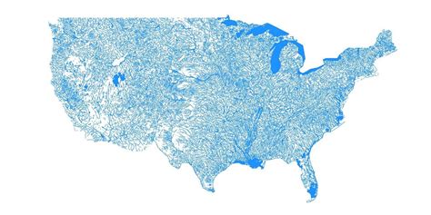 Gorgeous Map Shows the United States as Only Bodies of Water