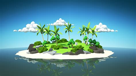 Low Poly Island on Behance