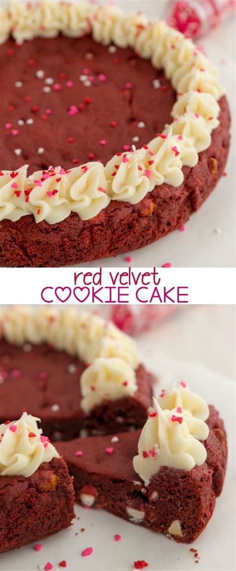 Red Velvet Cookie Cake - Crazy for Crust