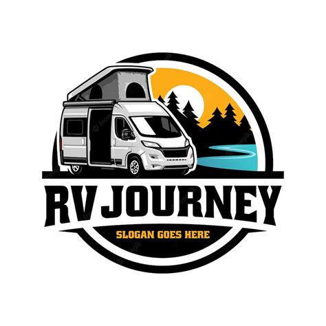 Premium Vector | RV camper car illustration logo vector