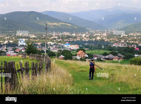 Svaliava, Zakarpattia Oblast (province), Carpathian Mountains Stock Photo, Royalty Free Image ...