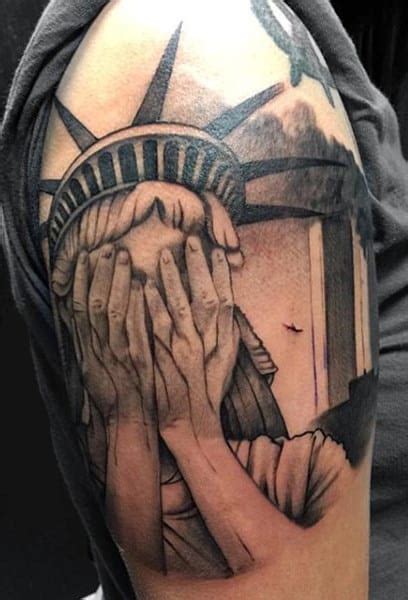 70 Statue Of Liberty Tattoo Designs For Men - New York City