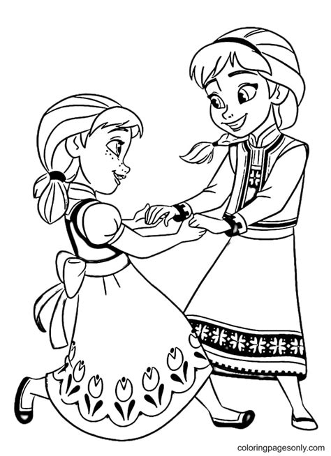 Anna Baby Frozen Coloring Page