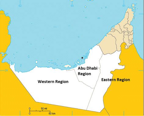 Map of the Emirate of Abu Dhabi showing the three regions. * = Abu... | Download Scientific Diagram