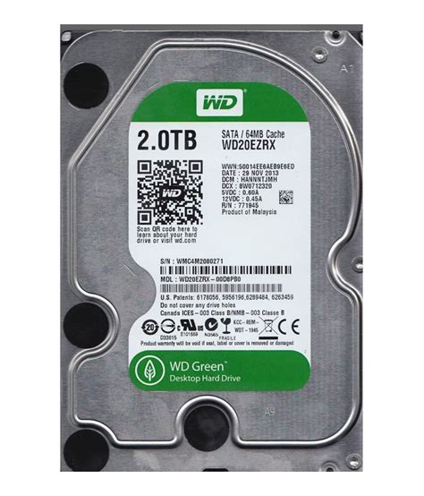 WESTERN DIGITAL 2TB Hard Diskdrive (20ezrx) - Buy WESTERN DIGITAL 2TB Hard Diskdrive (20ezrx ...