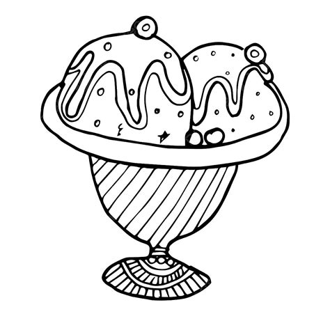 Ice Cream Clipart Black And White