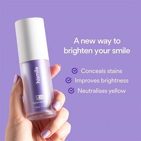 v34 Colour Corrector | Purple Teeth Whitening | Tooth Stain Removal ...